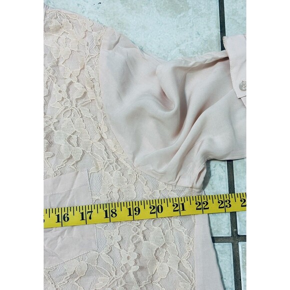 NWT Chico's Size 2 US L Pink Lace Dreams Licia 3/4 Sleeve Blouse Feminine - Picture 6 of 10
